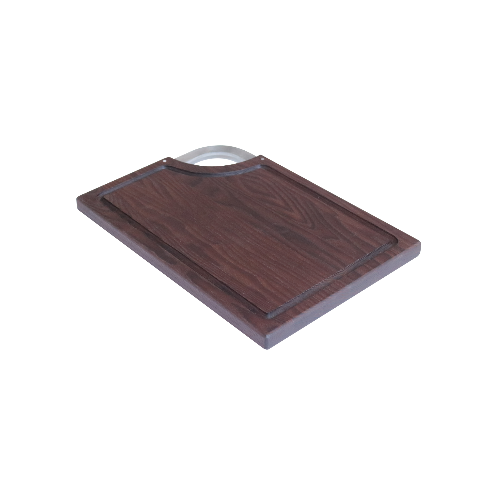 Rectangle Thermo Ash Cutting board with inox hanlde