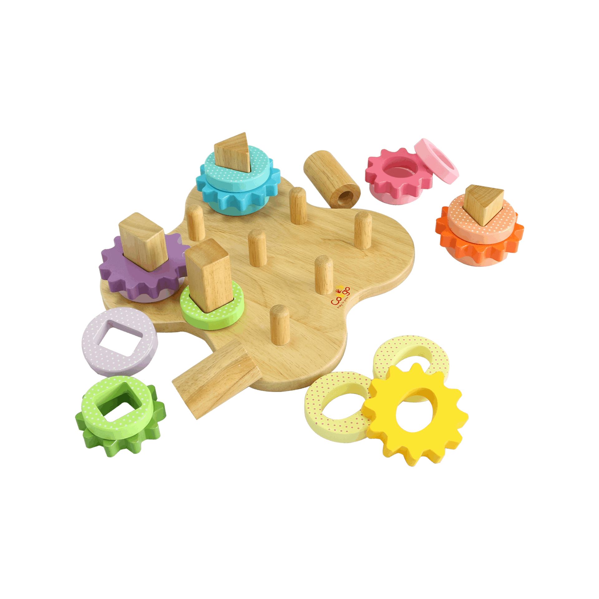 Shape sorting blocks with base