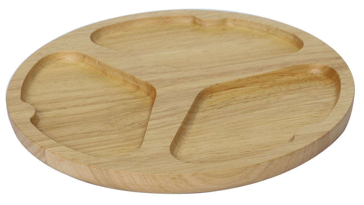 Three compartment Circle Tray