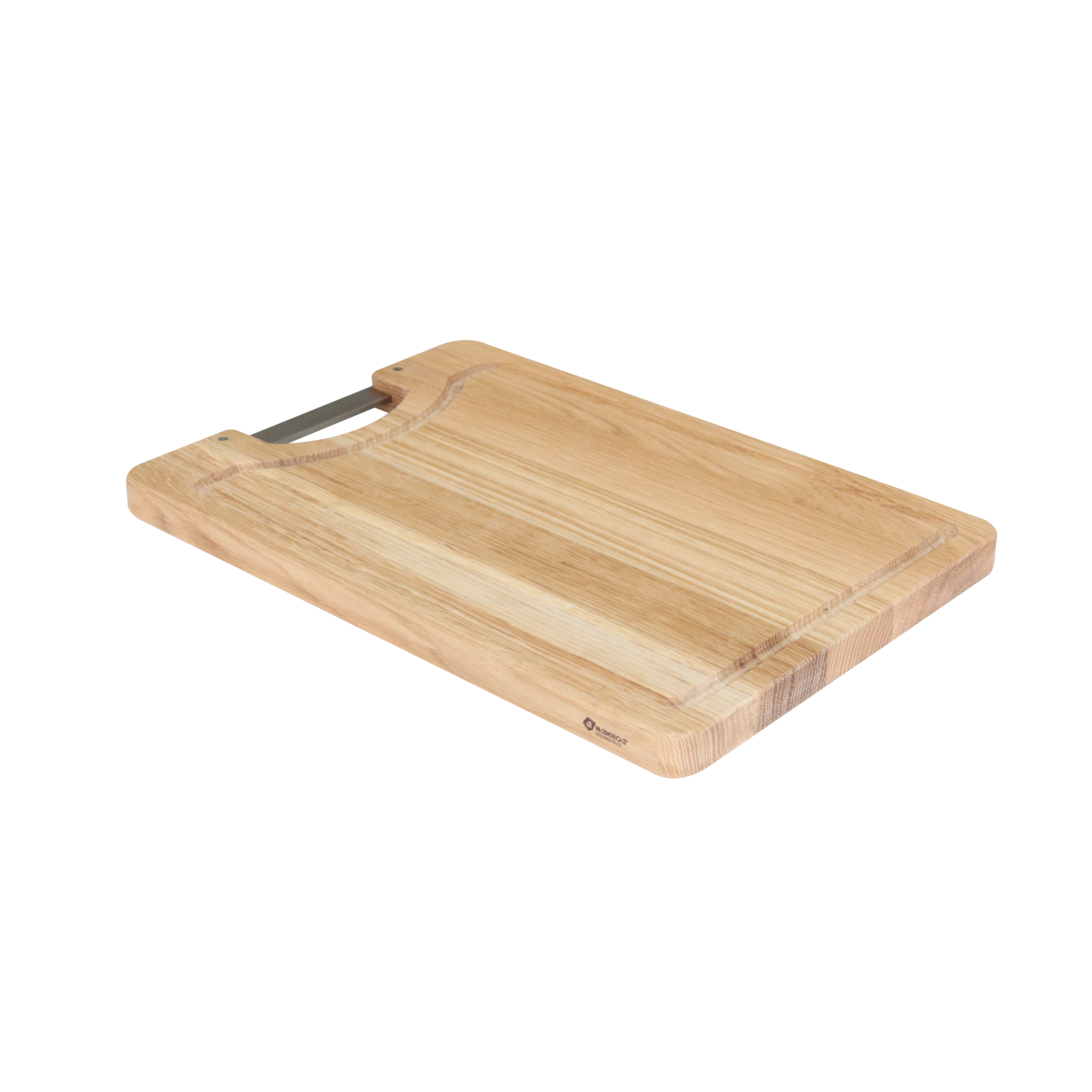Strive rectangle White Oak Cutting board with inox handle